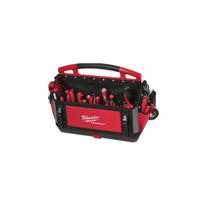 Sac à outils PACKOUT 50 cm posé sur chantier, usage professionnel