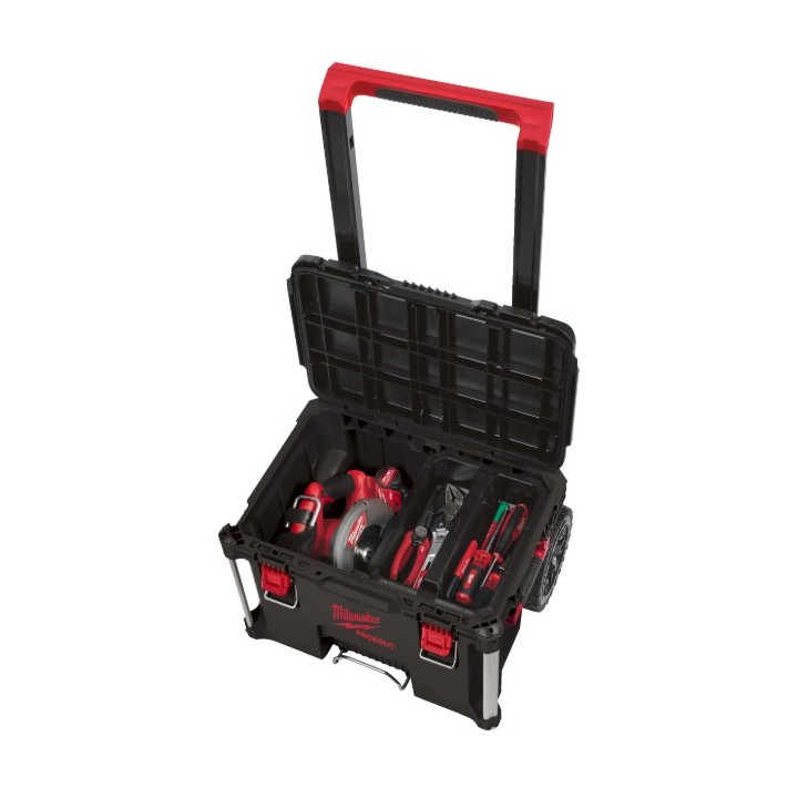 Chariot PACKOUT™ MILWAUKEE vue latérale avec fermeture métallique