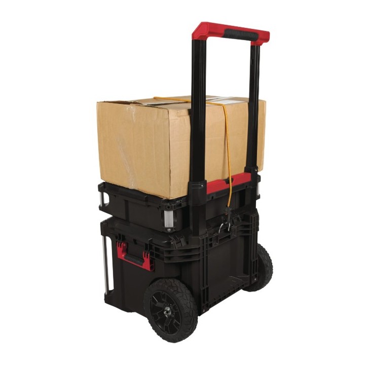 Trolley PACKOUT™ MILWAUKEE vista posteriore con sistema di bloccaggio