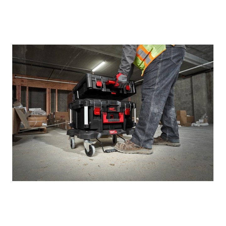 Milwaukee PACKOUT trolley piatto collegato a borsa morbida del sistema PACKOUT