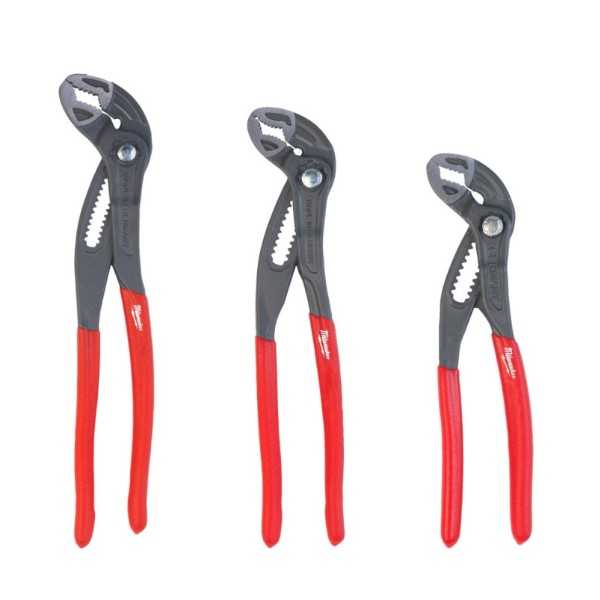 Milwaukee Set Pinze Pappagallo Regolabili 180/250/300mm 3 PZ