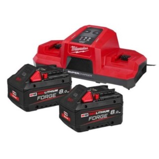 Milwaukee M18 FORGENRG-802DBSC Kit Energy Forge 2pcs M18 FB8 18V 8Ah + Double Chargeur