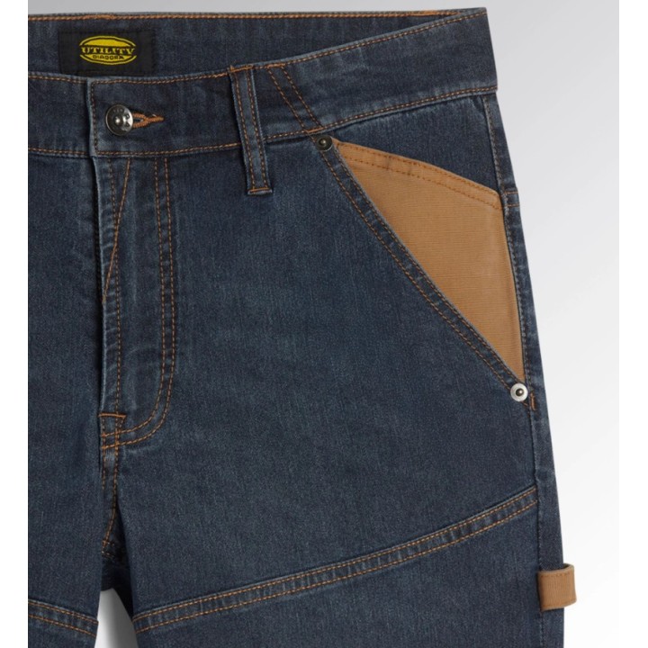 Vue arrière du pantalon Diadora Stone Lite Plus avec poches et surpiqûres contrastées