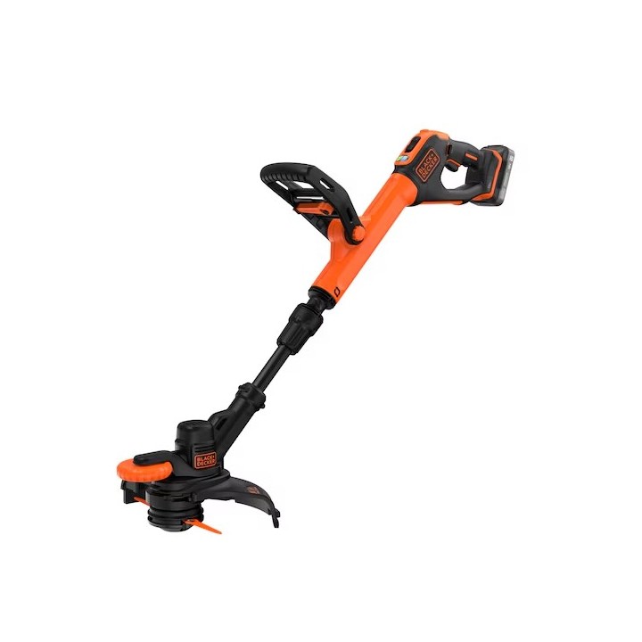 BLACK+DECKER BCSTR918D1-QW tagliabordi 18V vista frontale con impugnatura
