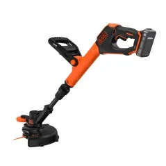 Black+Decker Coupe-Bordures à Batterie  18 V (Modèle à Lame En Résine), 1 Chargeur 18 V 2,0 Ah, 400 mA Black+Decker Coupe-Bordures à Batterie  18 V (Modèle à Lame En Résine), 1 Chargeur 18 V 2,0 Ah, 400 mA