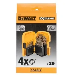Dewalt Set 29 Pezzi Punte Cobalto HSS-E Set In Cassetta Di Plastica