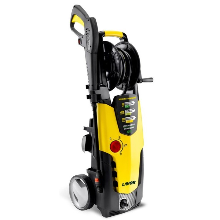 Dettaglio testata in alluminio a 3 pistoni della Lavor STM 160 WPS Plus