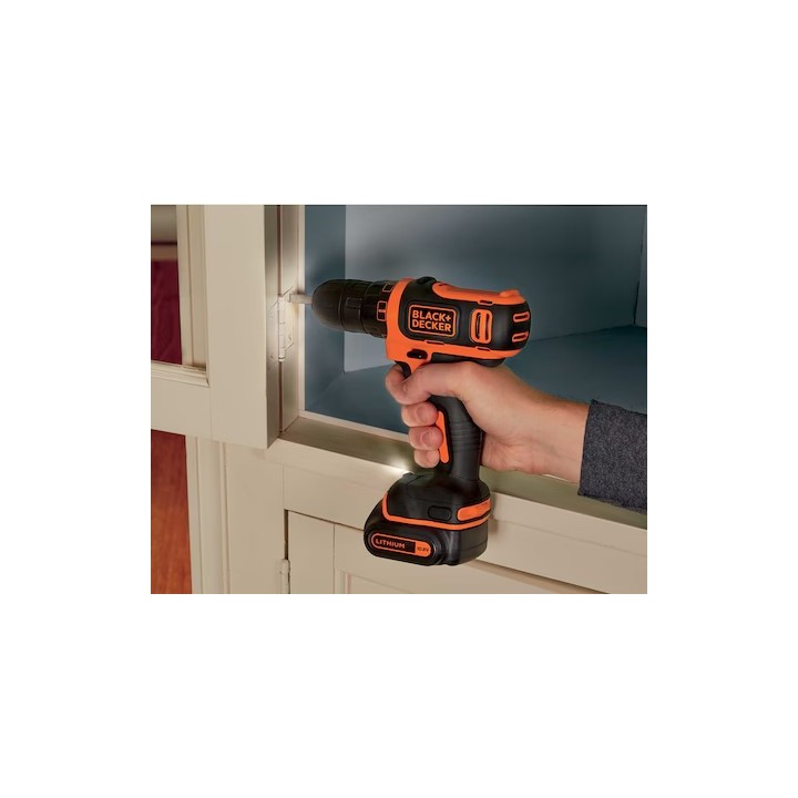 Black+Decker Trapano/Avvitatore A Batteria 12V Litio In Valigetta