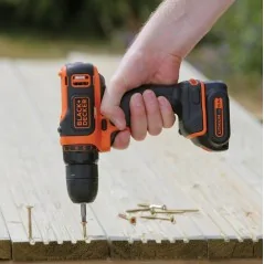 Black+Decker  Perceuse-Visseuse Sans Fil 12 V Au Lithium Avec étui