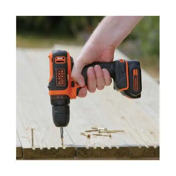 Black+Decker  Perceuse-Visseuse Sans Fil 12 V Au Lithium Avec étui