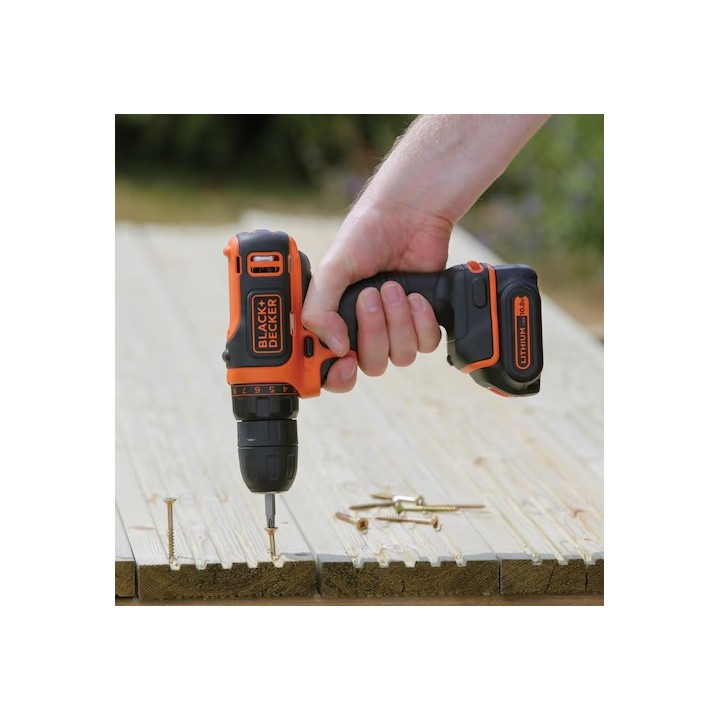 Black+Decker  Perceuse-Visseuse Sans Fil 12 V Au Lithium Avec étui