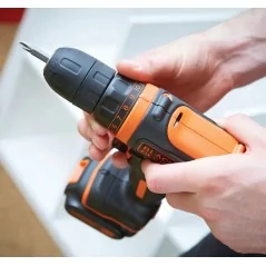 Black+Decker  Perceuse-Visseuse Sans Fil 12 V Au Lithium Avec étui