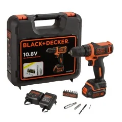 Black+Decker  Perceuse-Visseuse Sans Fil 12 V Au Lithium Avec étui