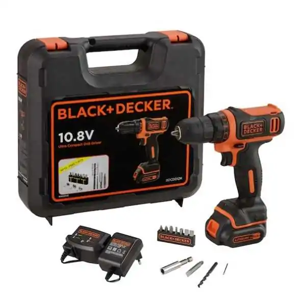 Black+Decker  Perceuse-Visseuse Sans Fil 12 V Au Lithium Avec étui