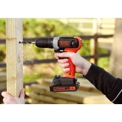 Black+Decker Trapano Avvitatore A Batteria 18V- 1,5Ah