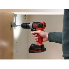Black+Decker Trapano Avvitatore A Batteria 18V- 1,5Ah