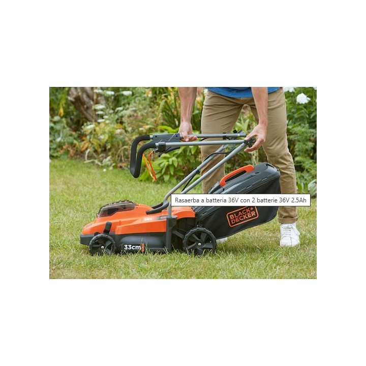 Rasaerba BLACK+DECKER con impugnatura superiore per sollevamento