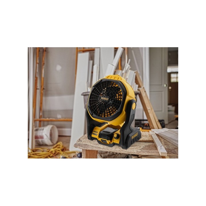 DEWALT DCE512N-XJ ventilateur vue latérale et poignée
