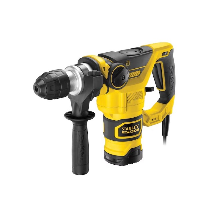 Primo piano del mandrino SDS+ del tassellatore STANLEY FME1250K-QS