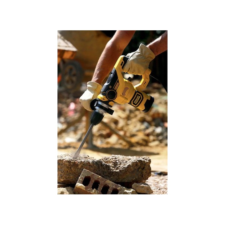 Valigetta in plastica con tassellatore STANLEY FME1250K-QS riposto all'interno