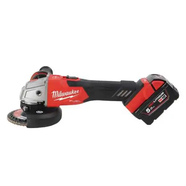 Meuleuse d'angle Milwaukee M18 FUEL™ 125 mm avec interrupteur coulissant et frein Meuleuse d'angle Milwaukee M18 FUEL™ 125 mm avec interrupteur coulissant et frein