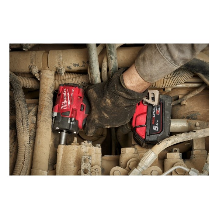 Milwaukee Avvitatore ad impulsi M18 FUEL vista superiore lunghezza 124 mm