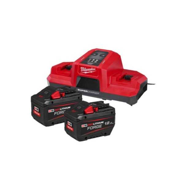 Milwaukee  M18 FORGENRG-122DBSC Kit Energy Forge 2pz M18 FB12 18V 12Ah + Caricabatterie Doppio M18 DBSC