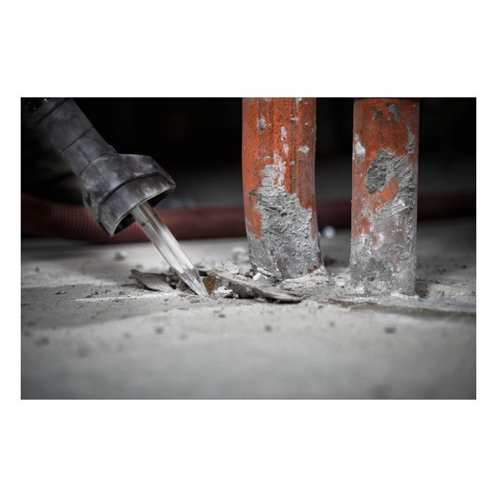 Détail du burin pointu 400 mm SDS‑MAX MILWAUKEE