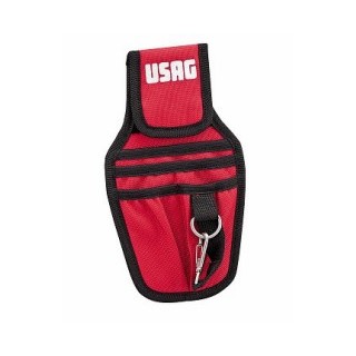 Marsupio portautensili USAG 007 MV rosso-nero con 4 tasche elastiche e gancio porta nastro
