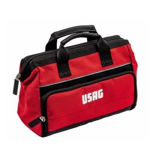 Borsa portautensili USAG 007 FLV rossa e nera con tasca frontale e maniglie PVC
