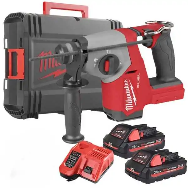 Milwaukee M18 FHAC16-302X - Perceuse-visseuse à percussion compacte sans fil 18 V FUEL, perçage 16 mm - 2 x 3 Ah haute puissance
