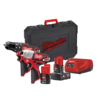 Milwaukee Kit perceuse à percussion et clé à chocs  M12™ (12 V)