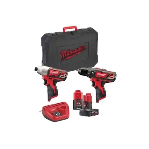 Milwaukee Kit M12™ Trapano Con Percussione + Avvitatore A Impulsi (12V)