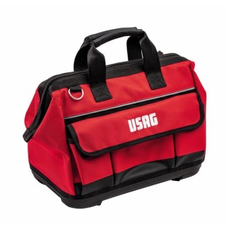 Borsa portautensili USAG 007 MCV rossa e nera vista frontale con tasche