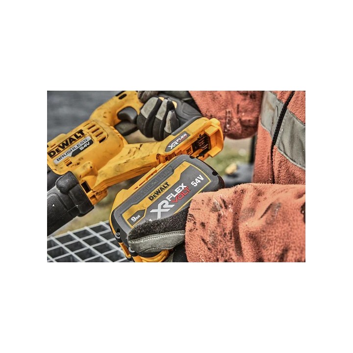 DEWALT DCS389X2-QW particolare dell'impugnatura con sovrastampaggio in gomma