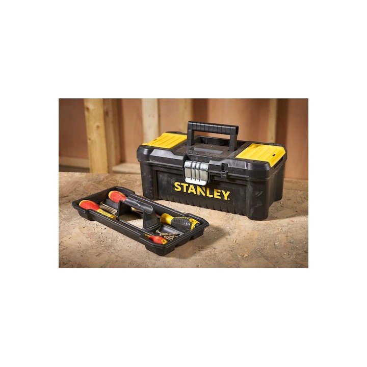 Stanley Cassetta Porta Utensili Essential - Cerniere In Metallo 320 x 188 x 132mm