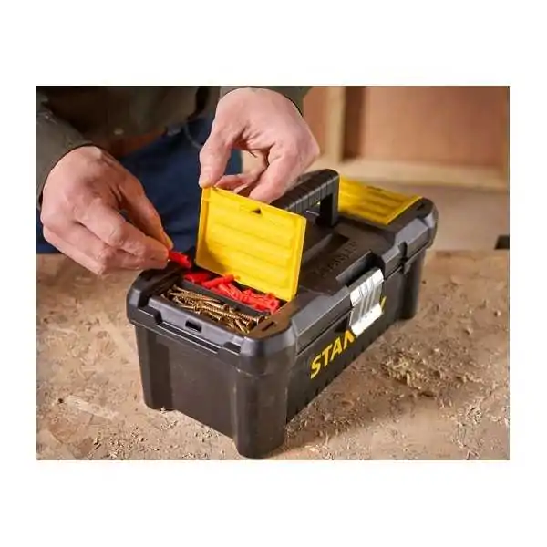 Stanley Cassetta Porta Utensili Essential - Cerniere In Metallo 320 x 188 x 132mm Stanley Cassetta Porta Utensili Essential - Cerniere In Metallo 320 x 188 x 132mm