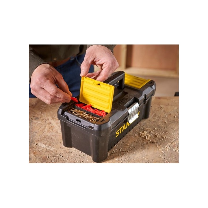 Stanley Cassetta Porta Utensili Essential - Cerniere In Metallo 320 x 188 x 132mm