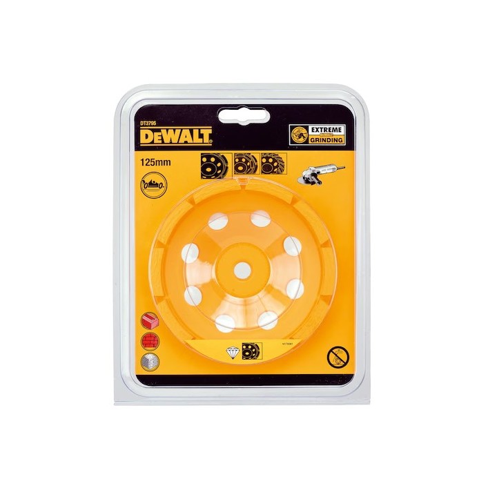DEWALT DT3795-QZ détail des segments diamantés et corps en acier