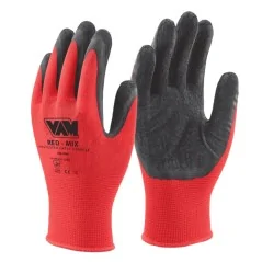 Guanti Da Lavoro Red Mix Spalmato In Lattice Crinkle