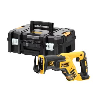 DEWALT DCS367NT-XJ scie universelle XR 18V vue latérale avec poignée en caoutchouc