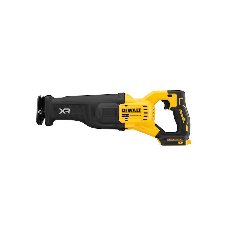 Profilo laterale DEWALT DCS386NT-XJ con impugnatura ergonomica