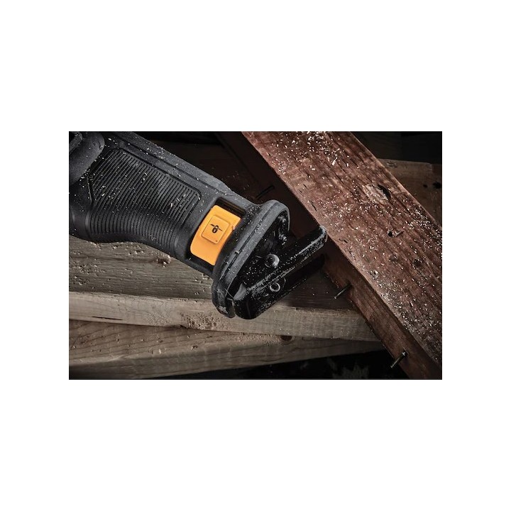 Dettaglio corpo macchina e design compatto DEWALT DCS386NT-XJ