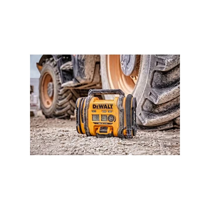 Vue latérale DEWALT DCC018N-XJ dimensions compactes 330x140x280 mm