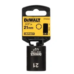 Douille à faible impact Dewalt 1/2" 21 mm