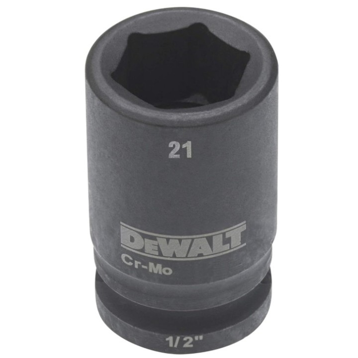 Douille à faible impact Dewalt 1/2" 21 mm