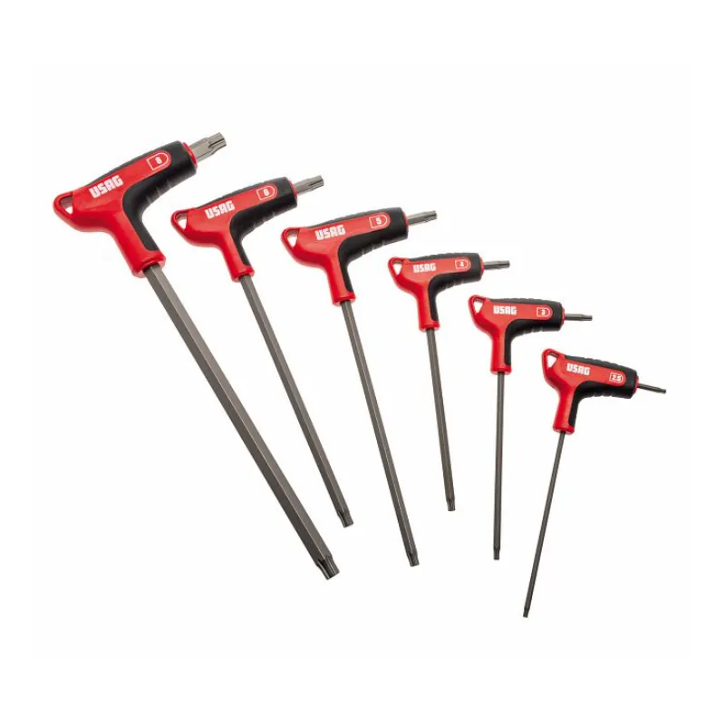 Usag Jeu de 6 clés mâles avec profil hexagonal spécial X-Grip et manche bi-matière