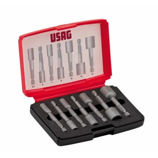 Assortiment 7 embouts magnétiques à douille USAG 664 B/S7 dans boîtier plastique