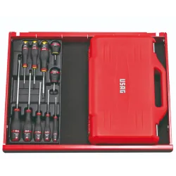 Coffret modulaire Usag avec douilles hexagonales et clés mixtes (82 pièces)