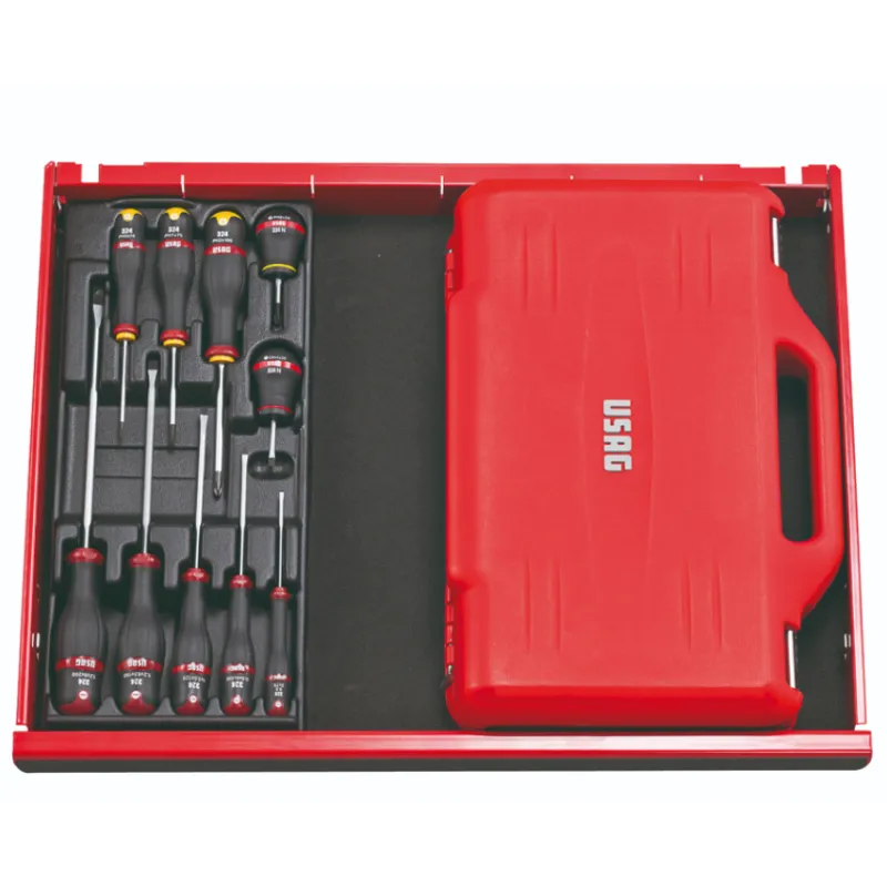 Coffret modulaire Usag avec douilles hexagonales et clés mixtes (82 pièces)